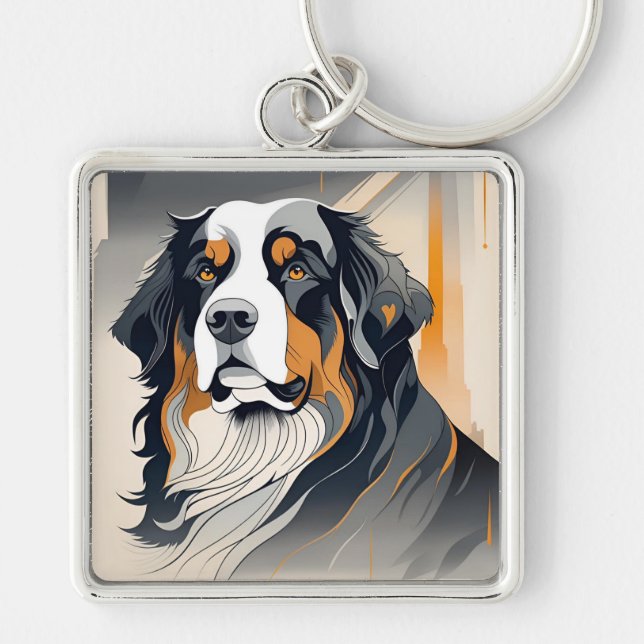 Chaveiro Bernese Mountain Dog Key Chain (Frente)