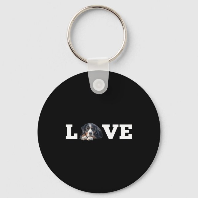 Chaveiro Bernese Mountain Dog Love Pet Lovers (Frente)