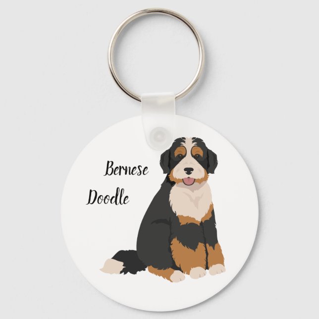 Chaveiro Bernese Poodle mix, Enfeites de natal de Bernedood (Frente)