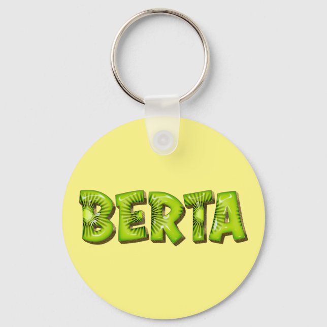 Chaveiro Berta Name Kiwi Design Schlüsselanhänger (Frente)