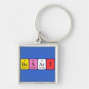 Chaveiro Besart periódico mesa name keyring