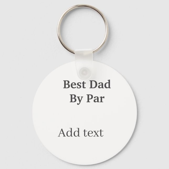 Chaveiro Best dad by par gray black father's day namesimple (Frente)