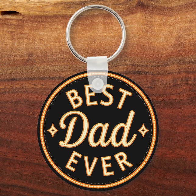 Chaveiro Best Dad Ever  – Bold, Proud & Stylish (Verso)