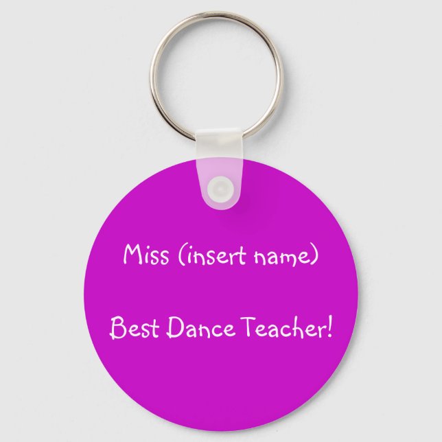 Chaveiro Best Dance Teacher! - keychain (Frente)