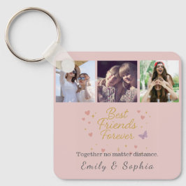 Chaveiro Best Friends Forever – 3 Photo Keychain Gift