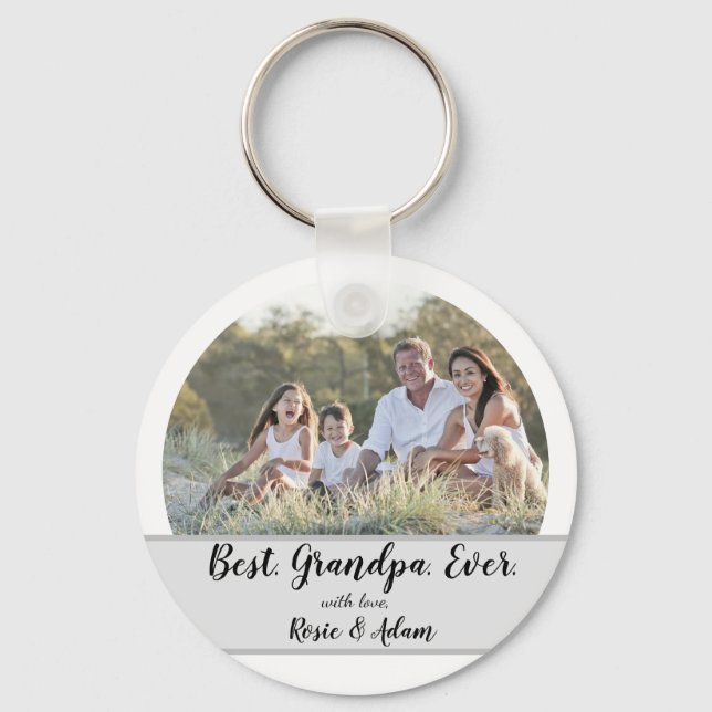 Chaveiro Best Grandpa ever ! love personalize  (Frente)