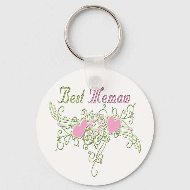 Chaveiro Best MeMaw Swirling Hearts (Frente)
