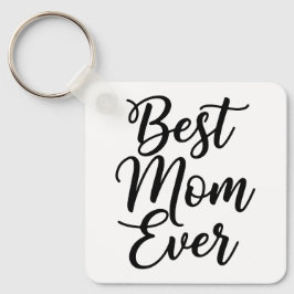 Chaveiro Best Mom Ever Black and White 1 Photo Keepsake