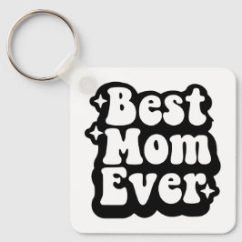 Chaveiro Best Mom Ever Retro Groovy 1 Photo Keepsake