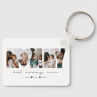 Chaveiro Best Mommy Ever Modern Photo Collage Mother's Day