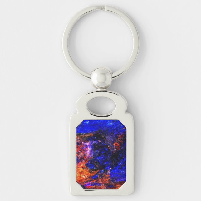 Chaveiro Besta Azul Correndo Fogo (Frente)