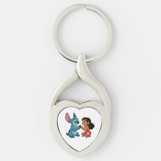 Chaveiro Beste Freunde fürs Leben – Lilo & Stitch (Frente)