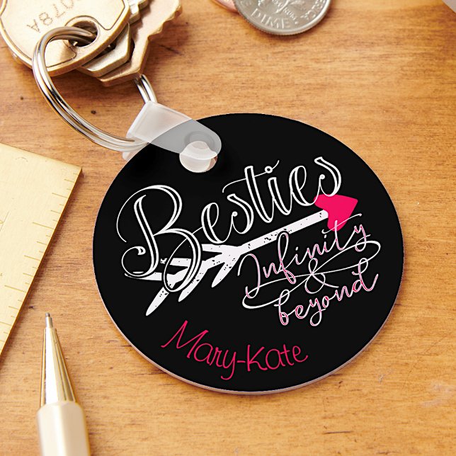 Chaveiro Besties BFF Infinity Para Melhores Amigos Rosa (Criador carregado)