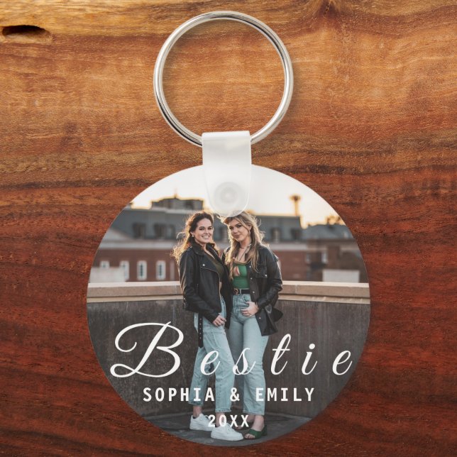 Chaveiro Besties Forever – Custom Photo Collage Keychain (Frente)