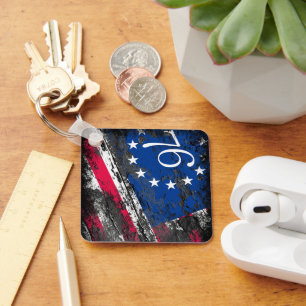Chaveiro Betsy Ross Flag 1776 Patriótico 4 de julho