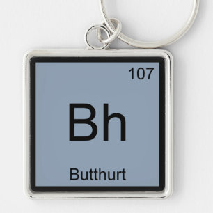 Chaveiro Bh - Butthurt Chemistry Elemento Símbolo Engraçado