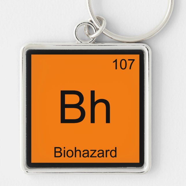 Chaveiro Bh - Símbolo de Elemento de Química de Biohazard C (Frente)