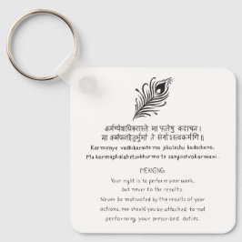 Chaveiro Bhagavad Gita quote Hinduism