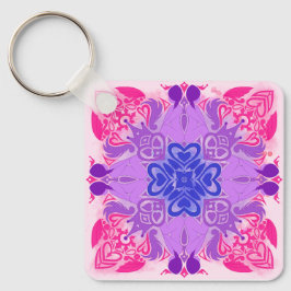 Chaveiro Bi Hearts Radial Art