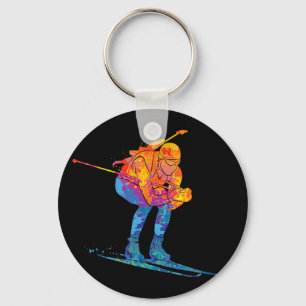 Chaveiro Biathlete Skiing Biathlon