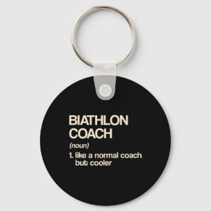 Chaveiro Biathlon Coach Definition Engraçado Biathlete Humo