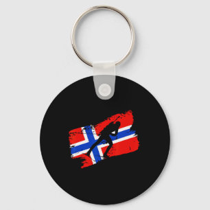 Chaveiro Biathlon Norway Flag Norweigan Cross Country Skiin