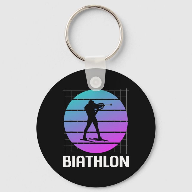 Chaveiro Biatleta 1 - Biatleta com Vintagem Retroativa (Frente)