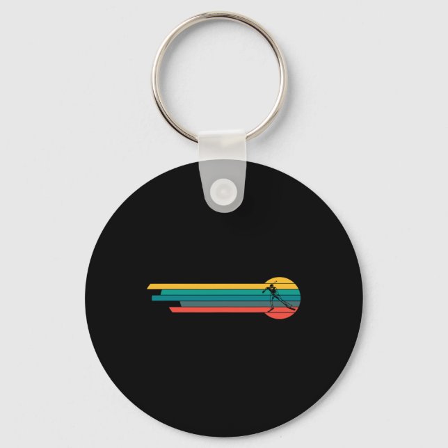 Chaveiro Biatleta de Pele com Biatleta Retroativa 1 (Frente)