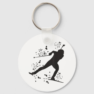 Chaveiro Biatleta Nórdica de Esqui Biatlon T-shirt_1.png