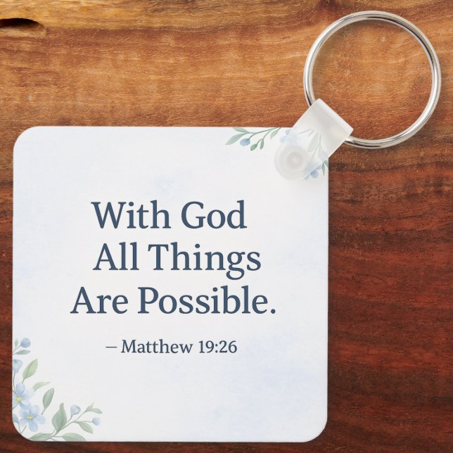 Chaveiro Bible Verse Keychain He Restores My Soul (Verso)