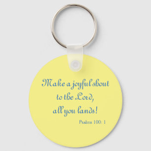 Chaveiro Bíblia bonita Verse Amarela e Azul