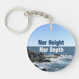 Chaveiro Bíblia Inspiracional Verso Ondas do Azul-Mar