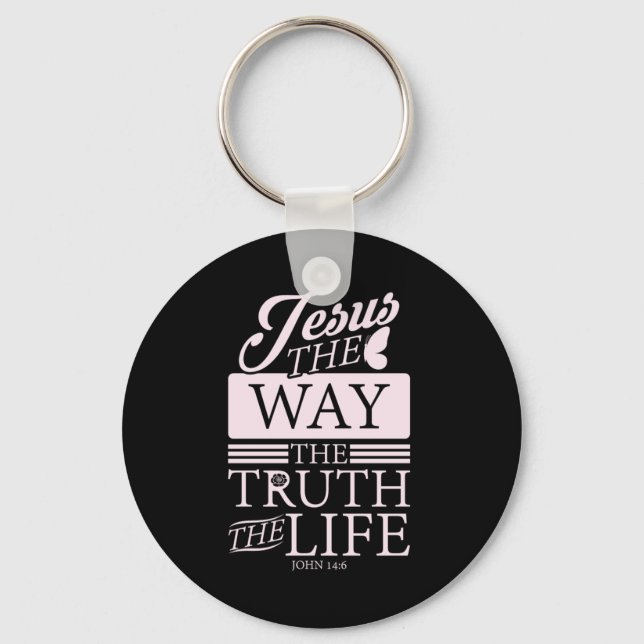 Chaveiro Bíblia Verse Jesus Como A Verdade A Vida John (Frente)