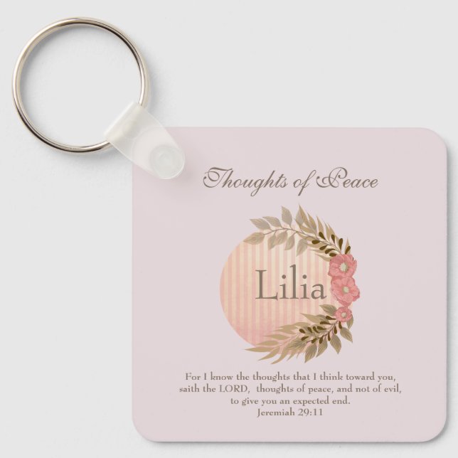 Chaveiro Bíblia Verso da Paz (Frente)