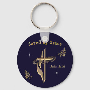 Chaveiro Bíblia Verso salvo pela Grace