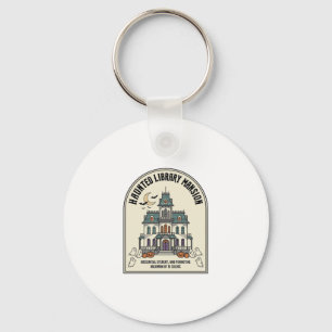 Chaveiro Biblioteca Assombrada Salem Fantasma Vintage Hallo