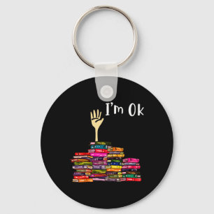 Chaveiro Bibliotecário Leitor Nerd de Leitura de Livros Est
