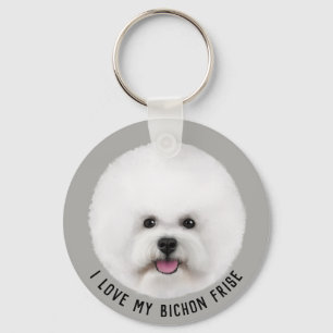 Chaveiro Bichon Frise Ilustrada Cadeia-Chave
