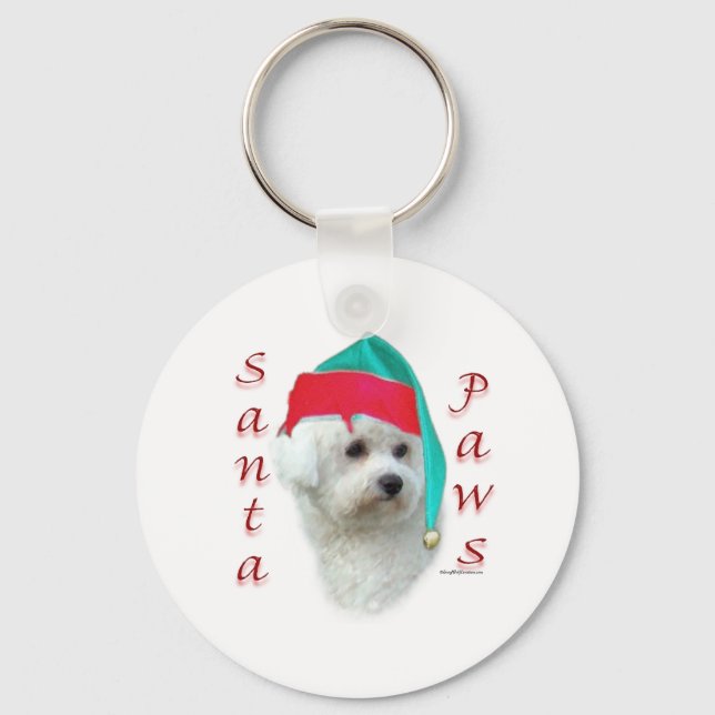 Chaveiro Bichon Frise Papais noeis Paws (Frente)