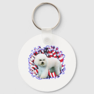 Chaveiro Bichon Frise Patriot