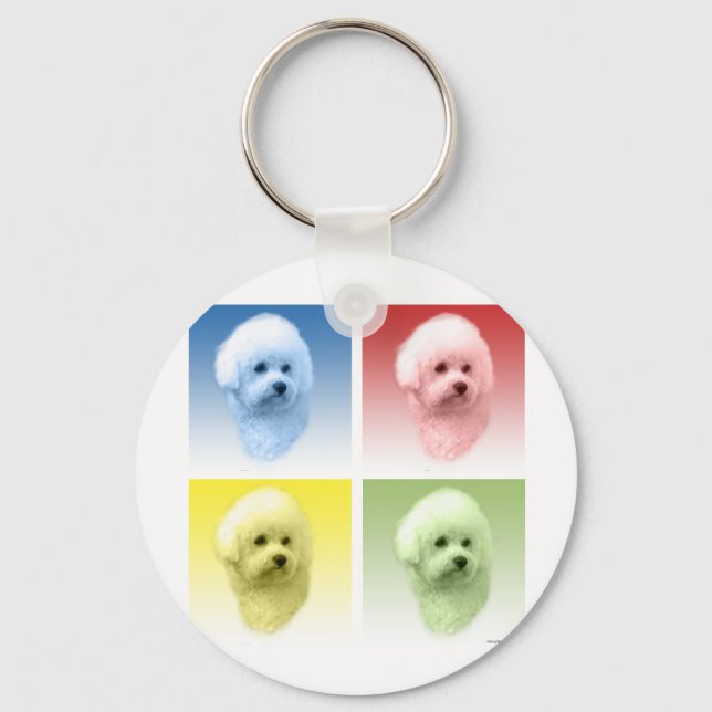 Chaveiro Bichon Frise Pop Art (Frente)
