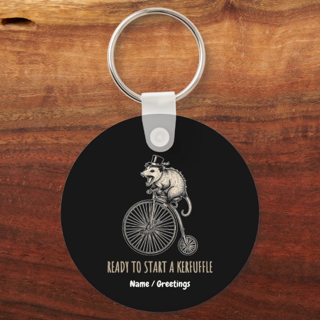 Chaveiro Bicicleta Antiga Confusão Gambá Gritante (Frente)