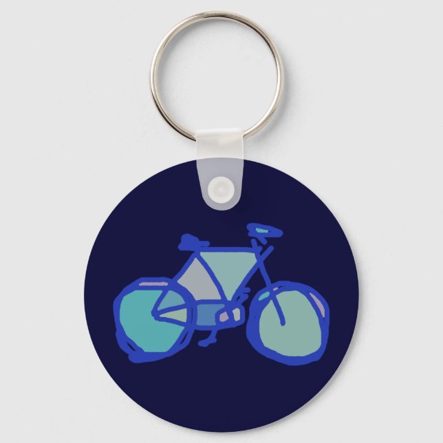Chaveiro bicicleta azul (Frente)