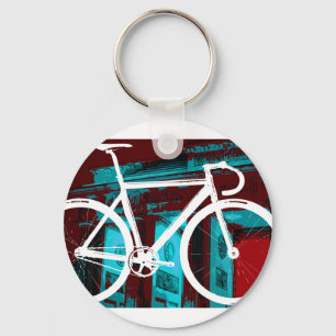 Chaveiro Bicicleta Berlim da trilha - azul vermelho