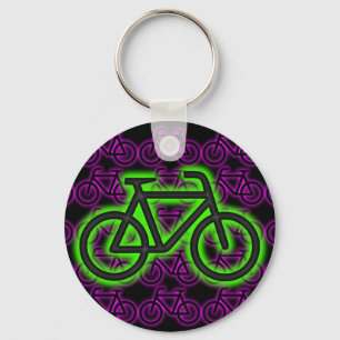 Chaveiro Bicicleta, bicicleta, néon, verde, rosa, roxo