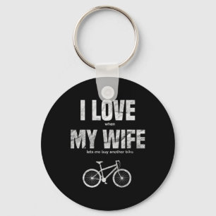 Chaveiro Bicicleta de Montanha Masculina Eu Amo Quando Minh