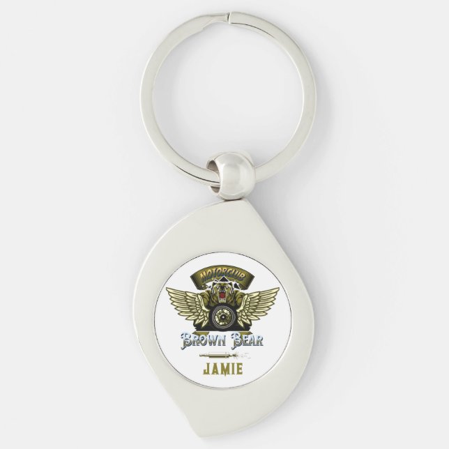 Chaveiro Bicicleta Engraçada, Dama Elegante e Legal de pai  (Frente)