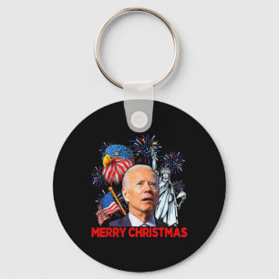 Chaveiro Biden Confusa Patriótica Feliz Natal Para 4º S