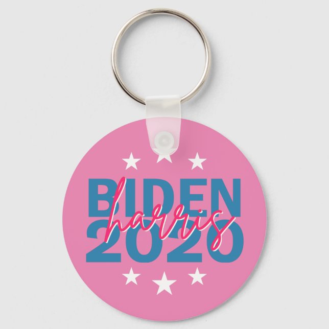Chaveiro Biden Harris 2020 Election Girly Pink Campaign (Frente)