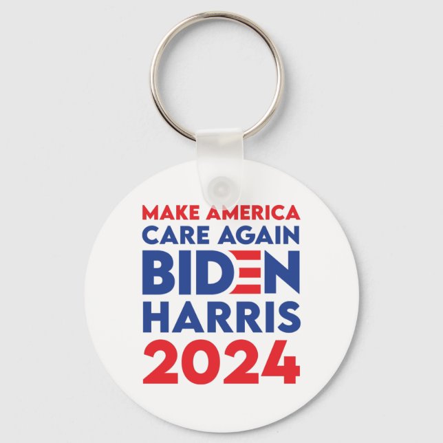 Chaveiro Biden / Harris - 2024 - Torne a América mais atent (Frente)